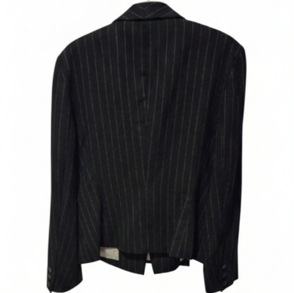 Womens Vintage Escada By Margaretha Ley  Black Striped Women's Blazer Sz 10/12 - Picture 3 of 11